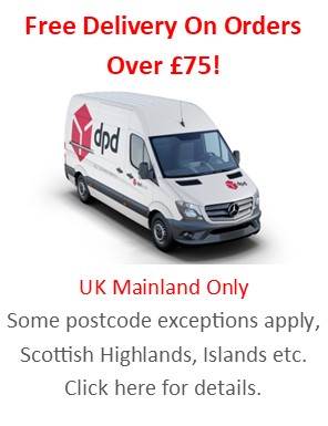 Free delivery on orders over 75. Click here to see our exceptions.